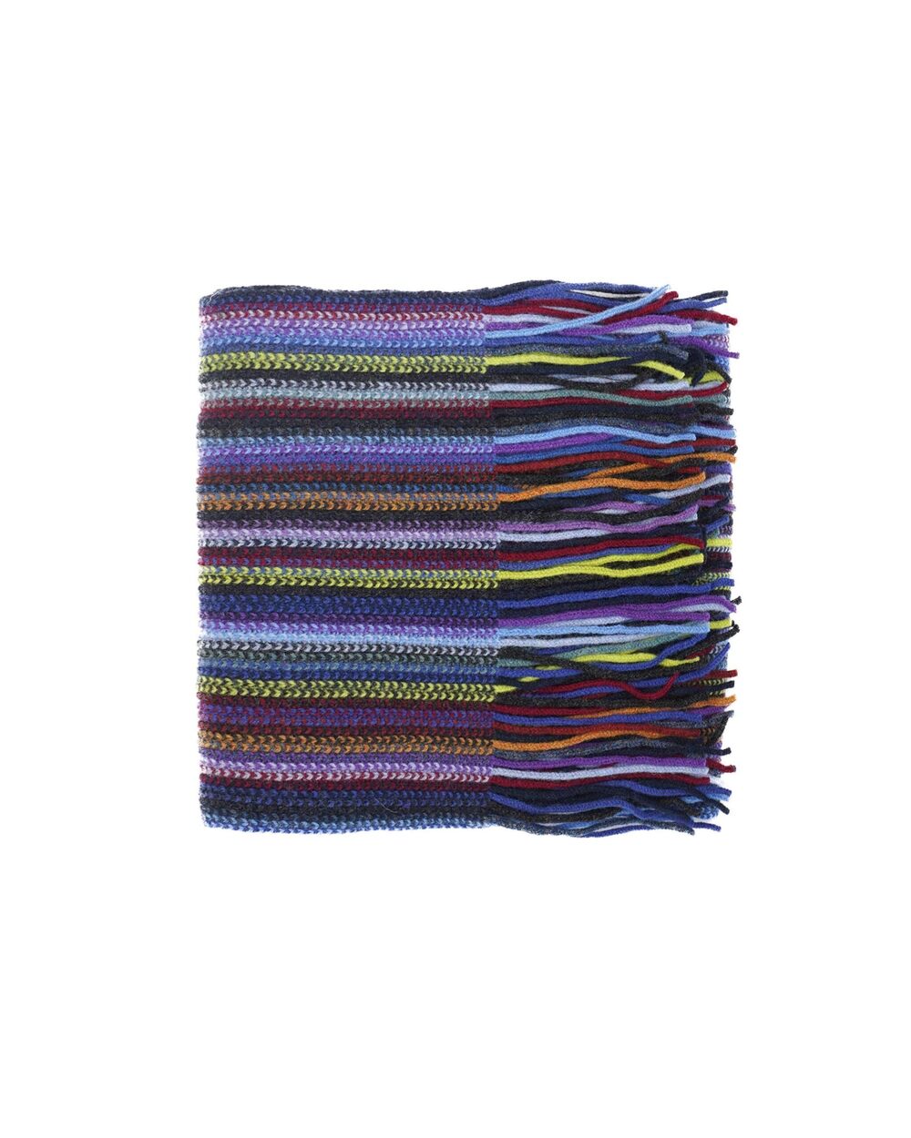 8411 Scarf, 100% Lambswool, Striped, Made in Scotland, Shade 10, Storm